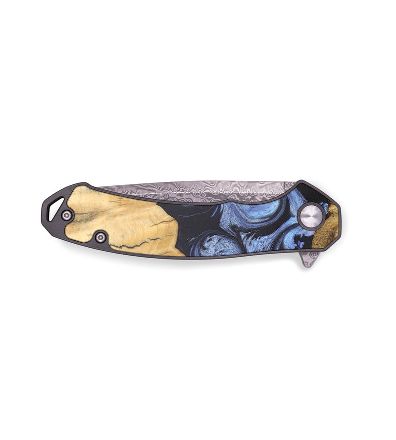 EDC Wood+Resin Pocket Knife - Asia (Blue, 691779)