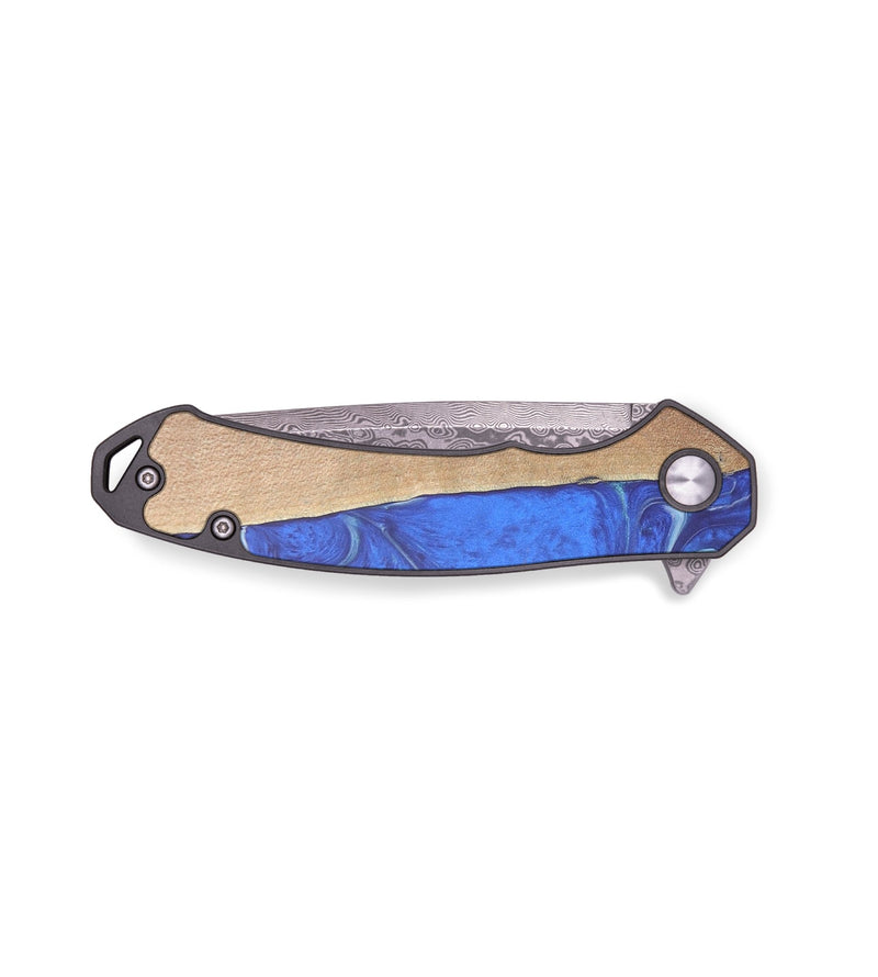 EDC Wood+Resin Pocket Knife - Landyn (Blue, 691781)