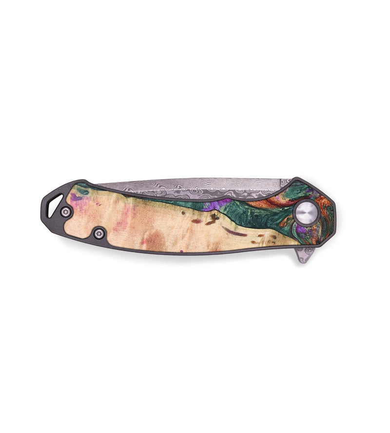 EDC Wood+Resin Pocket Knife - Patrick (Green, 691794)