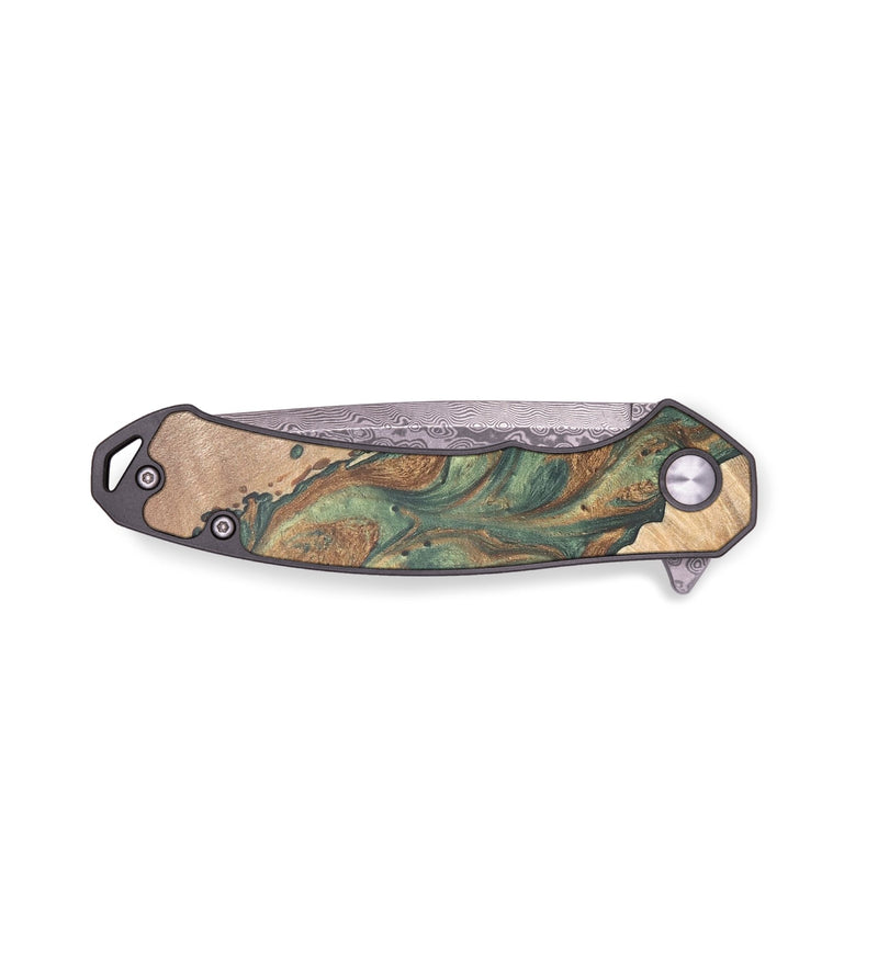 EDC Wood+Resin Pocket Knife - Diana (Green, 691796)