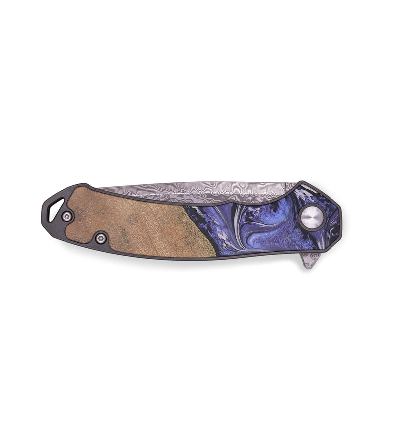 EDC Wood+Resin Pocket Knife - Gianna (Purple, 691805)
