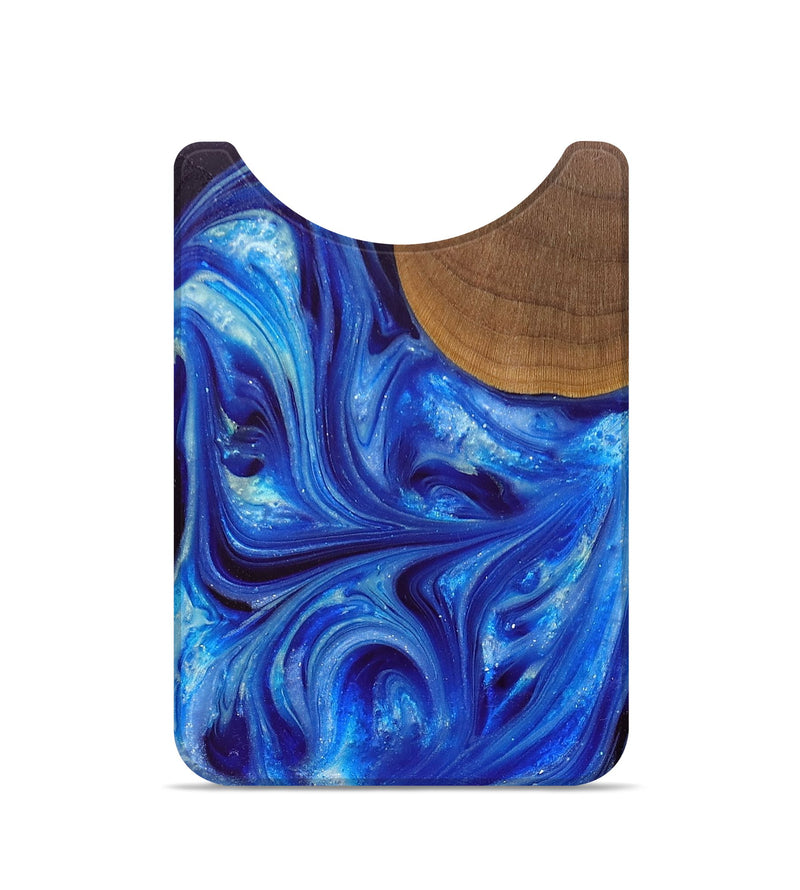 Live Edge Wood+Resin Wallet - Wanda (Blue, 691974)