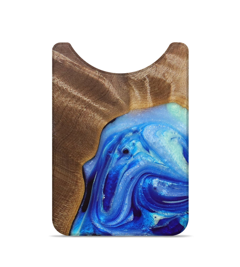 Live Edge Wood+Resin Wallet - Tricia (Blue, 691975)