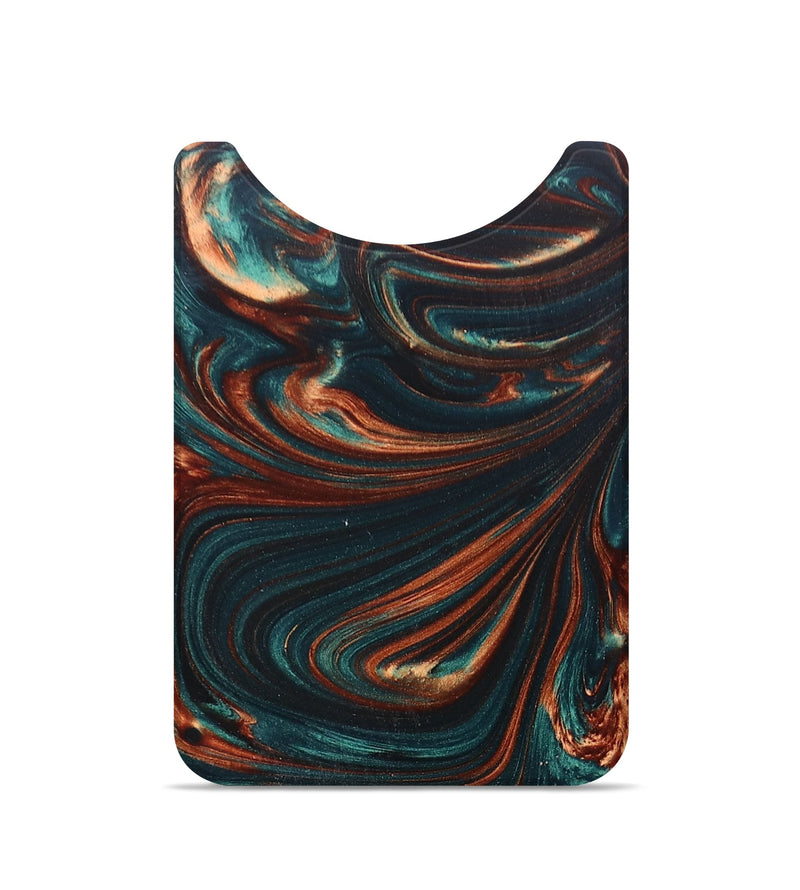 Live Edge Wood+Resin Wallet - Cheri (Teal & Gold, 691981)
