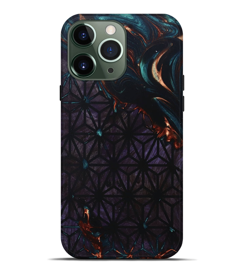 iPhone 13 Pro Max Wood+Resin Live Edge Phone Case - Therese (Pattern, 691991)