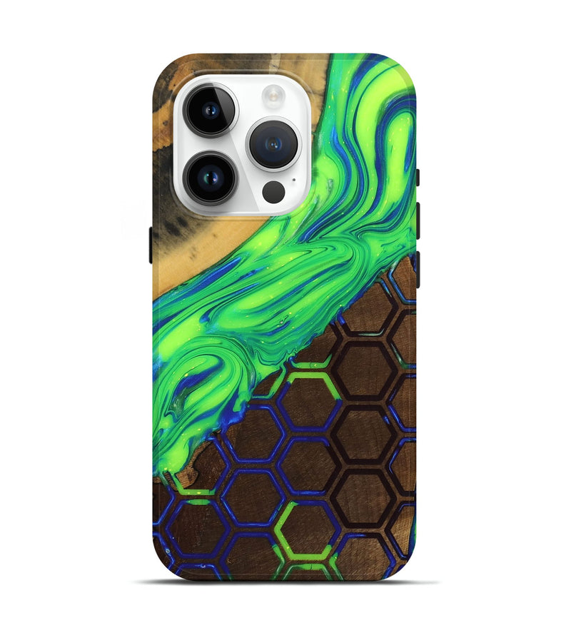 iPhone 15 Pro Wood+Resin Live Edge Phone Case - Saul (Pattern, 692004)