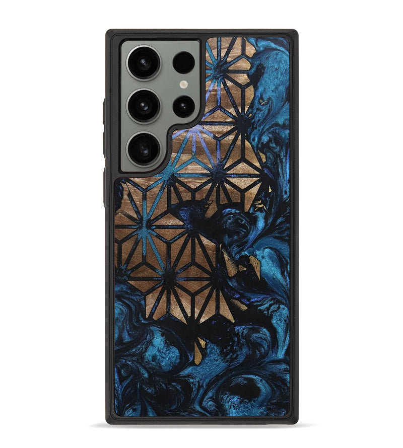 Galaxy S23 Ultra Wood+Resin Phone Case - Rowan (Pattern, 692185)
