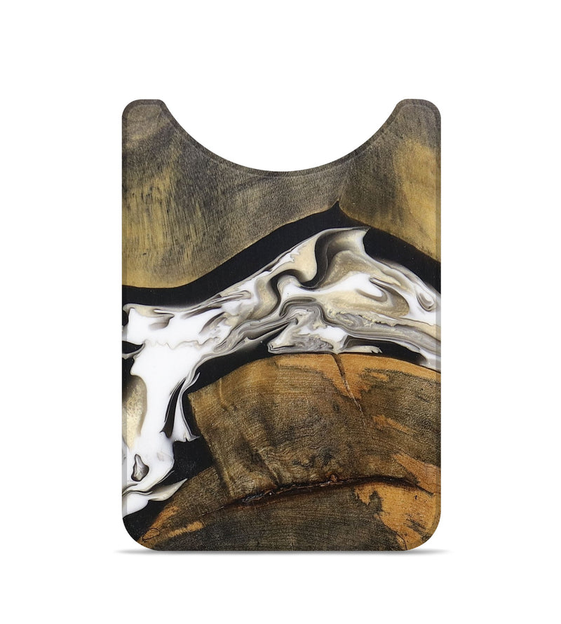 Live Edge Wood+Resin Wallet - Drew (Black & White, 692277)