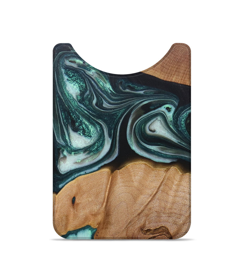 Live Edge Wood+Resin Wallet - Brenda (Green, 692290)