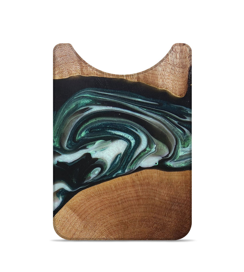 Live Edge Wood+Resin Wallet - Gianni (Green, 692292)