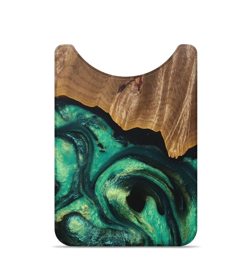 Live Edge Wood+Resin Wallet - Bridget (Green, 692293)