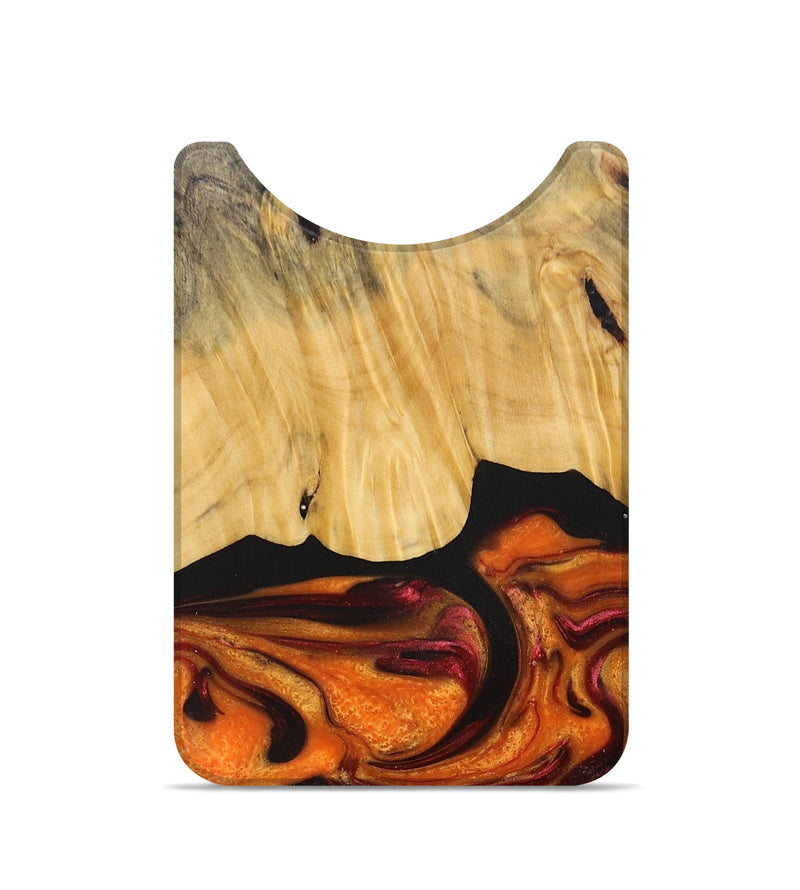 Live Edge Wood+Resin Wallet - Christina (Red, 692299)