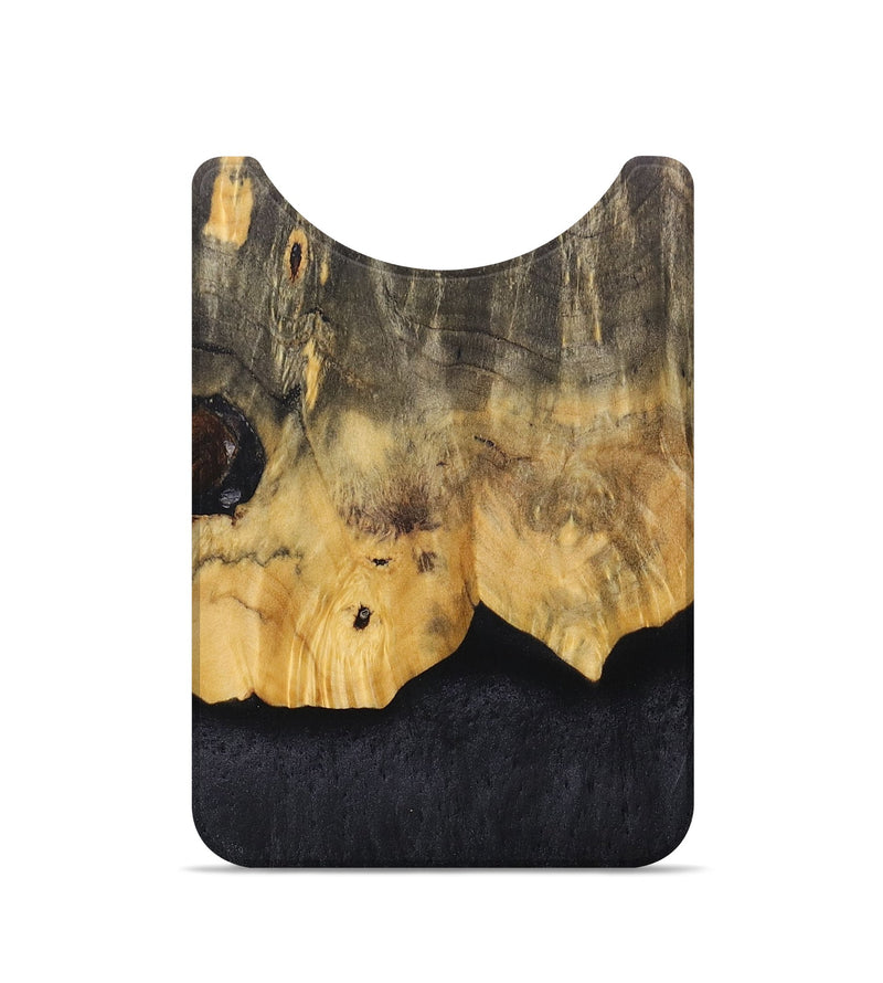 Live Edge Wood+Resin Wallet - Jerry (Pure Black, 692300)