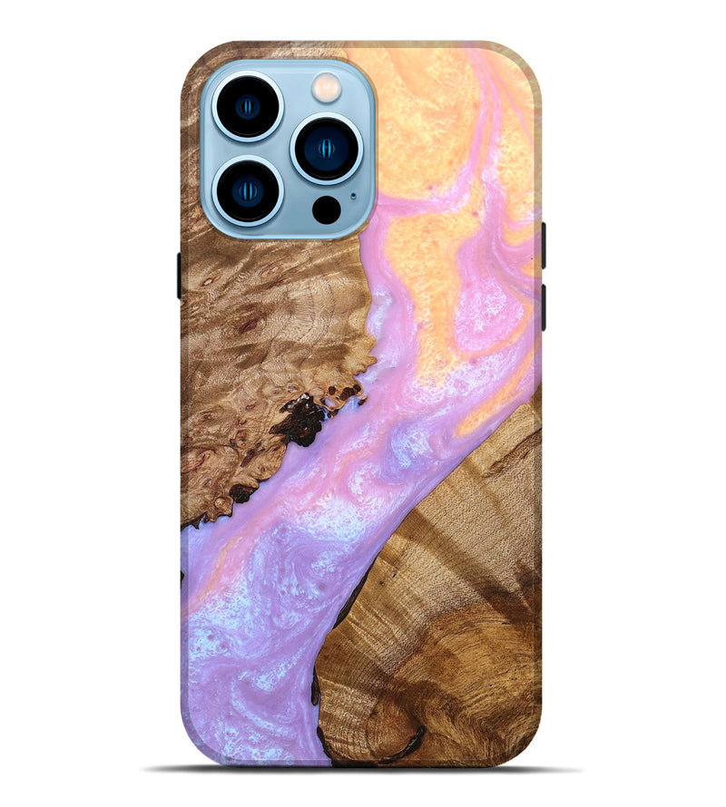iPhone 14 Pro Max Wood+Resin Live Edge Phone Case - Violet (The Lab, 692315)
