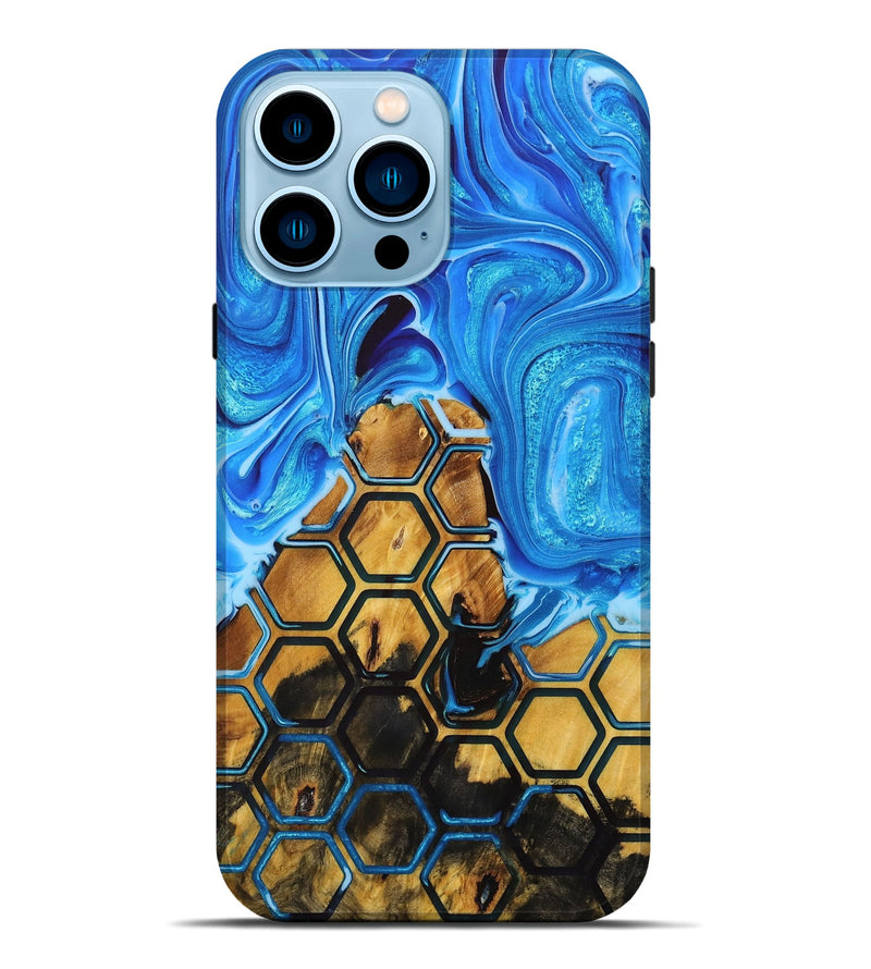 iPhone 14 Pro Max Wood+Resin Live Edge Phone Case - Esteban (Pattern, 692327)