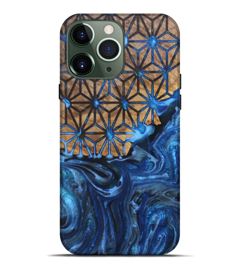 iPhone 13 Pro Max Wood+Resin Live Edge Phone Case - Latisha (Pattern, 692330)