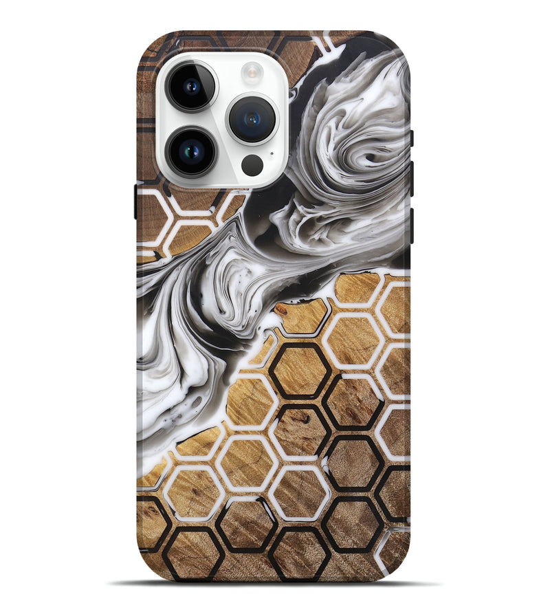 iPhone 15 Pro Max Wood+Resin Live Edge Phone Case - Sherlyn (Pattern, 692333)