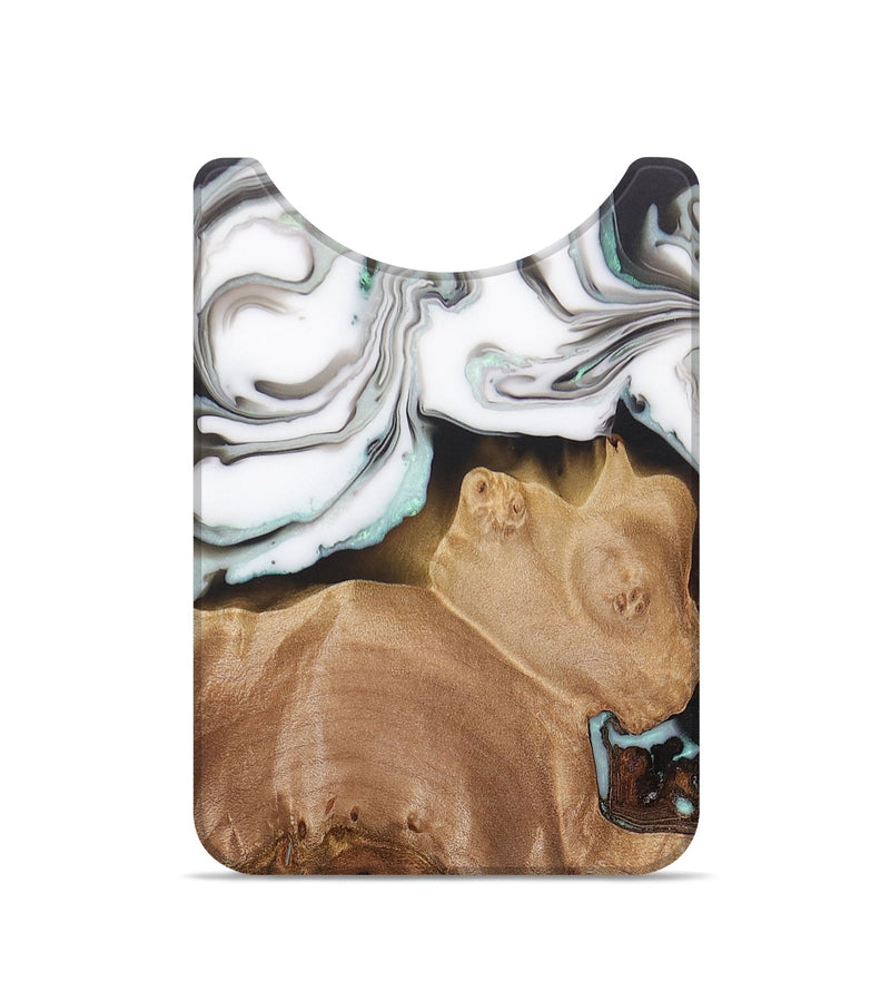 Live Edge Wood+Resin Wallet - Merle (Black & White, 692339)