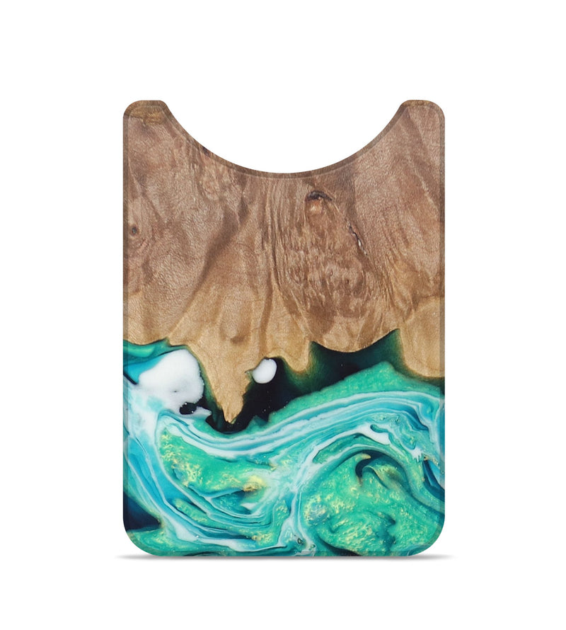 Live Edge Wood+Resin Wallet - Daniella (Green, 692351)
