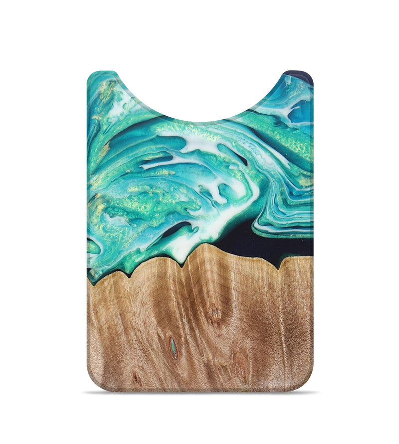 Live Edge Wood+Resin Wallet - Annalise (Green, 692352)