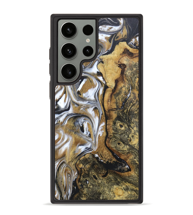 Galaxy S23 Ultra Wood+Resin Phone Case - Jane (Black & White, 692371)