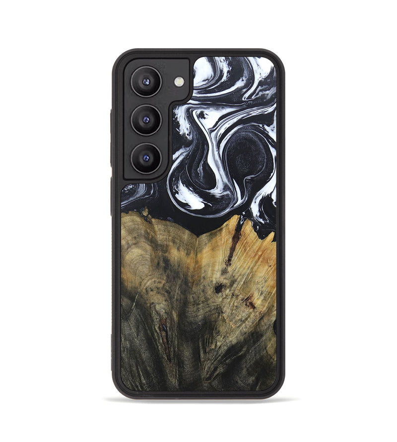 Galaxy S23 Wood+Resin Phone Case - Jake (Black & White, 692385)