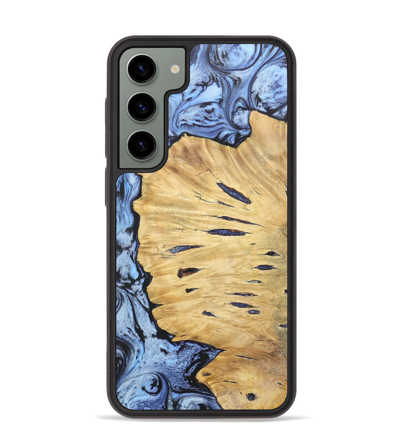 Galaxy S23 Plus Wood+Resin Phone Case - Anthony (Blue, 692435)