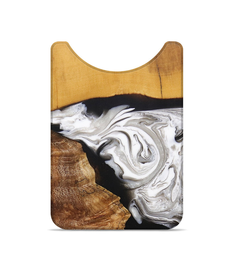 Live Edge Wood+Resin Wallet - Christopher (Black & White, 692513)
