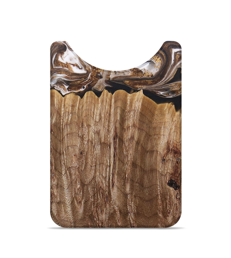 Live Edge Wood+Resin Wallet - Jeannine (Black & White, 692514)