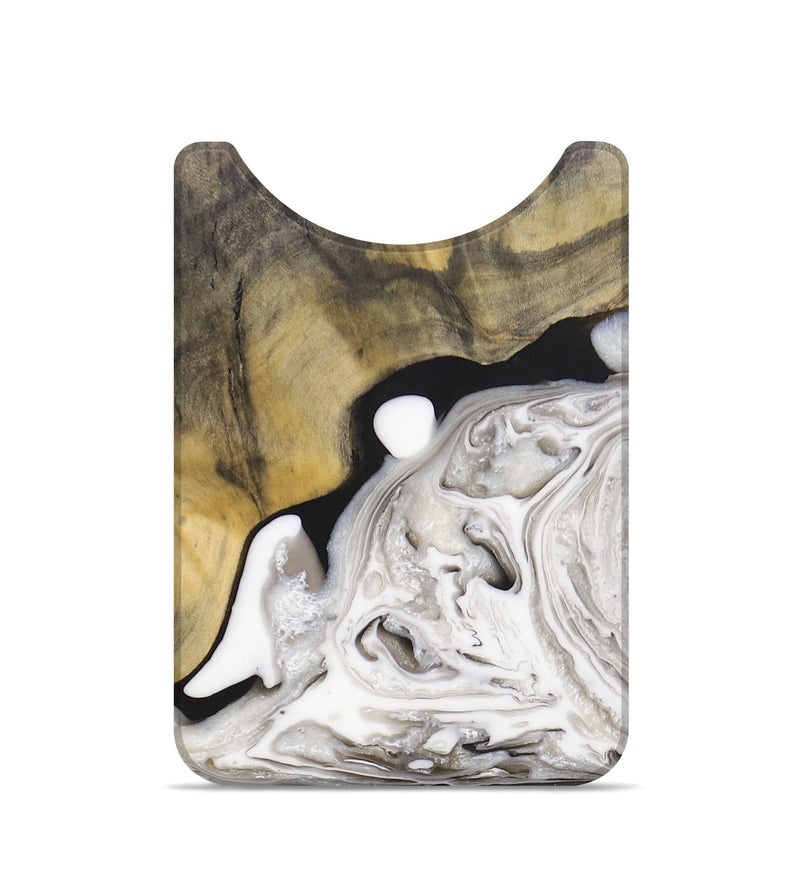 Live Edge Wood+Resin Wallet - Arabella (Black & White, 692515)