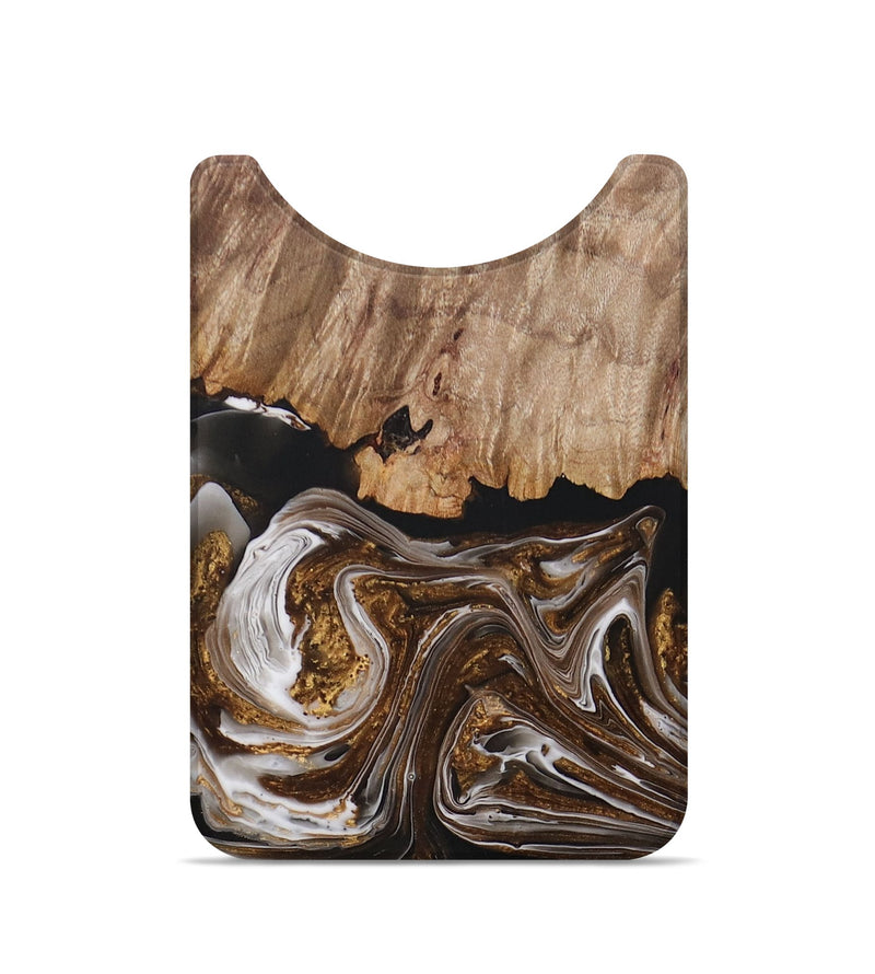 Live Edge Wood+Resin Wallet - Maddox (Black & White, 692516)