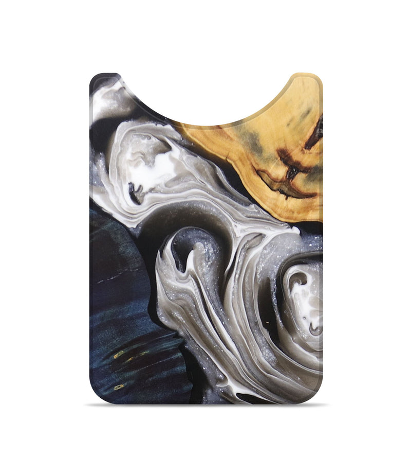Live Edge Wood+Resin Wallet - Rachel (Black & White, 692517)