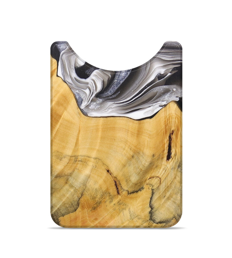 Live Edge Wood+Resin Wallet - Christina (Black & White, 692518)