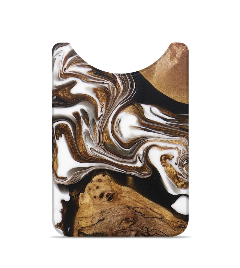 Live Edge Wood+Resin Wallet - Rachel (Black & White, 692519)