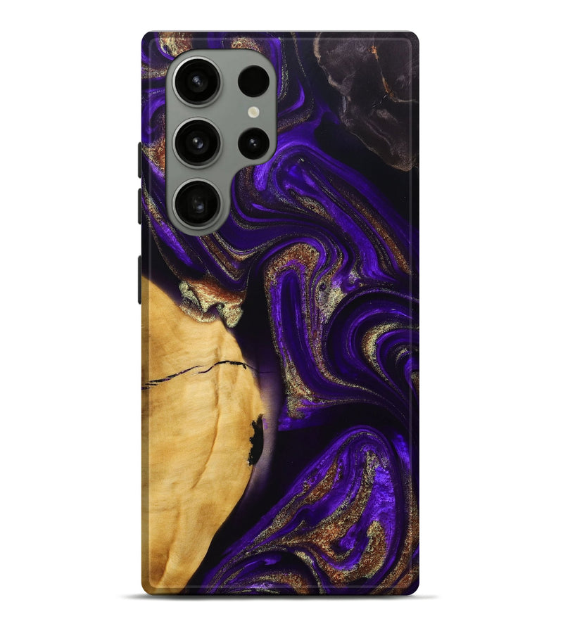 Galaxy S23 Ultra Wood+Resin Live Edge Phone Case - Beulah (Purple, 692526)