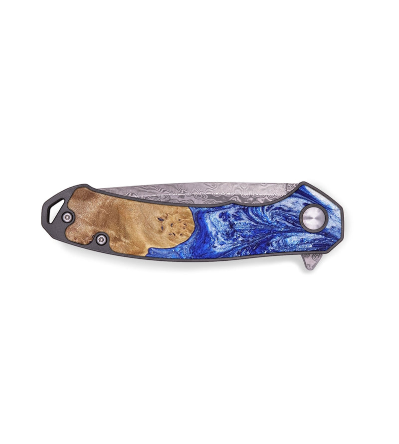 EDC Wood+Resin Pocket Knife - Marcella (Blue, 692547)