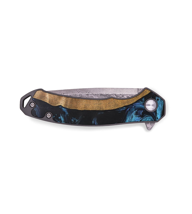 EDC Wood+Resin Pocket Knife - Mckenzie (Blue, 692553)