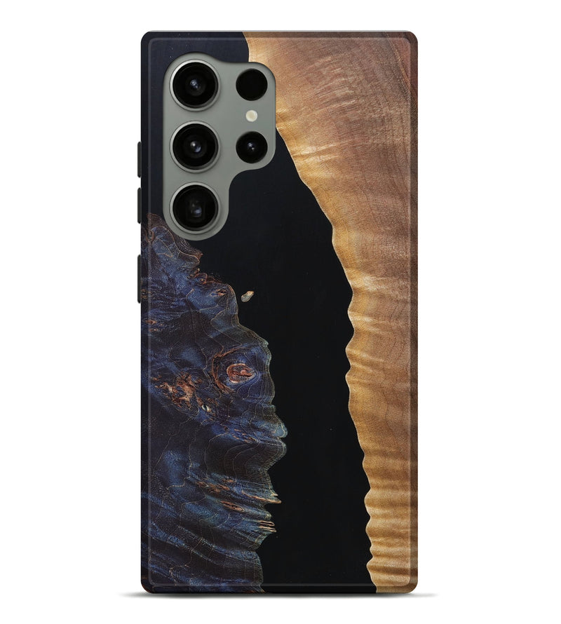 Galaxy S24 Ultra Wood+Resin Live Edge Phone Case - Freya (Pure Black, 692673)