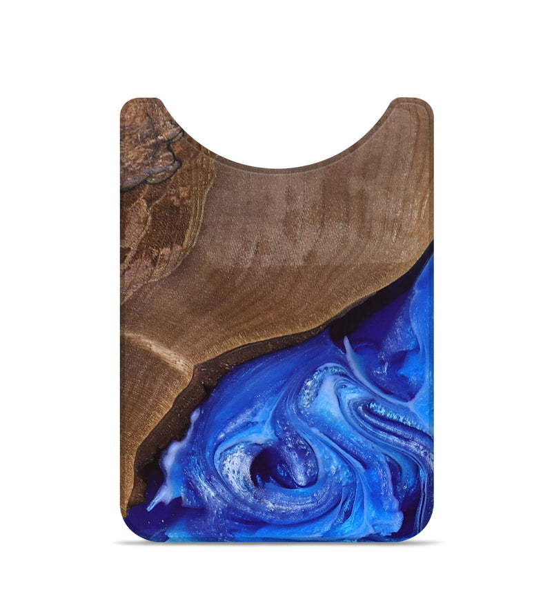 Live Edge Wood+Resin Wallet - Elaine (Blue, 692675)
