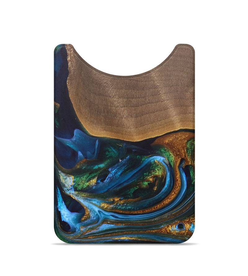 Live Edge Wood+Resin Wallet - Chasity (Blue, 692683)