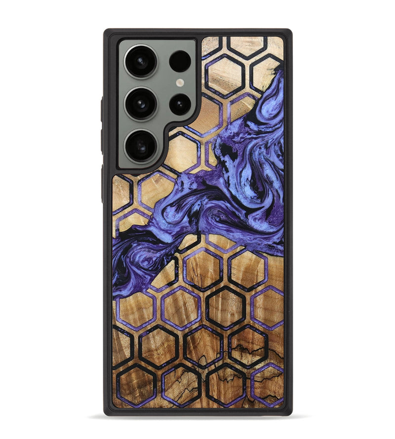 Galaxy S23 Ultra Wood+Resin Phone Case - Lorene (Pattern, 692747)