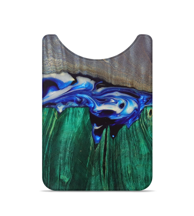 Live Edge Wood+Resin Wallet - Pam (Blue, 692759)