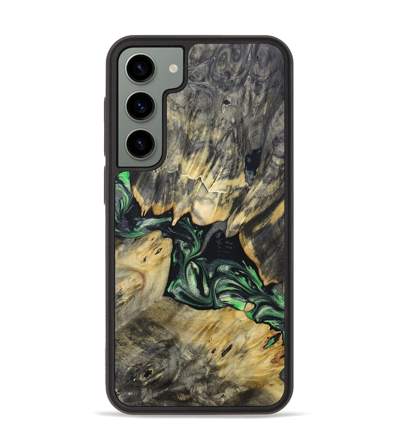 Galaxy S23 Plus Wood+Resin Phone Case - Cash (Green, 692776)