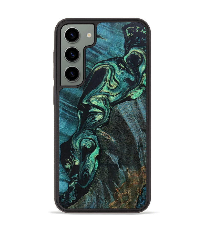 Galaxy S23 Plus Wood+Resin Phone Case - Armani (Green, 692778)