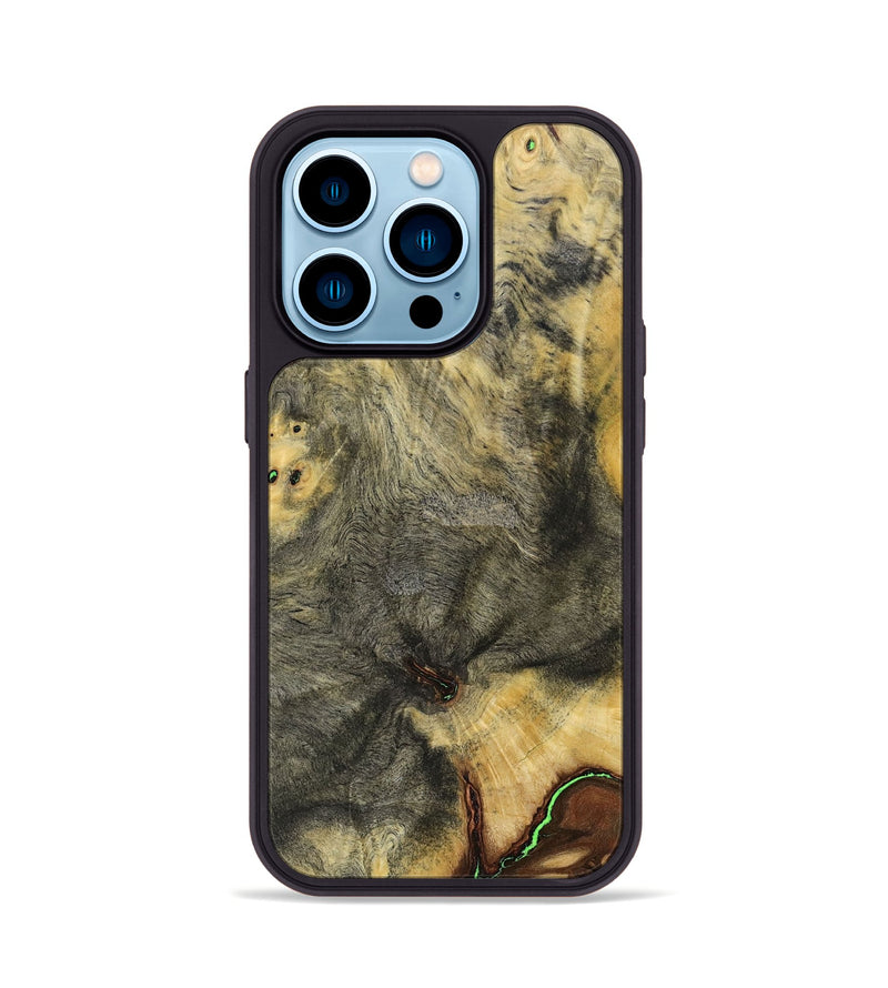 iPhone 14 Pro Wood+Resin Phone Case - Louis (Wood Burl, 692868)