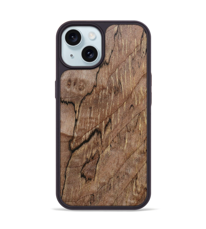 iPhone 15 Wood+Resin Phone Case - Finn (Wood Burl, 692875)