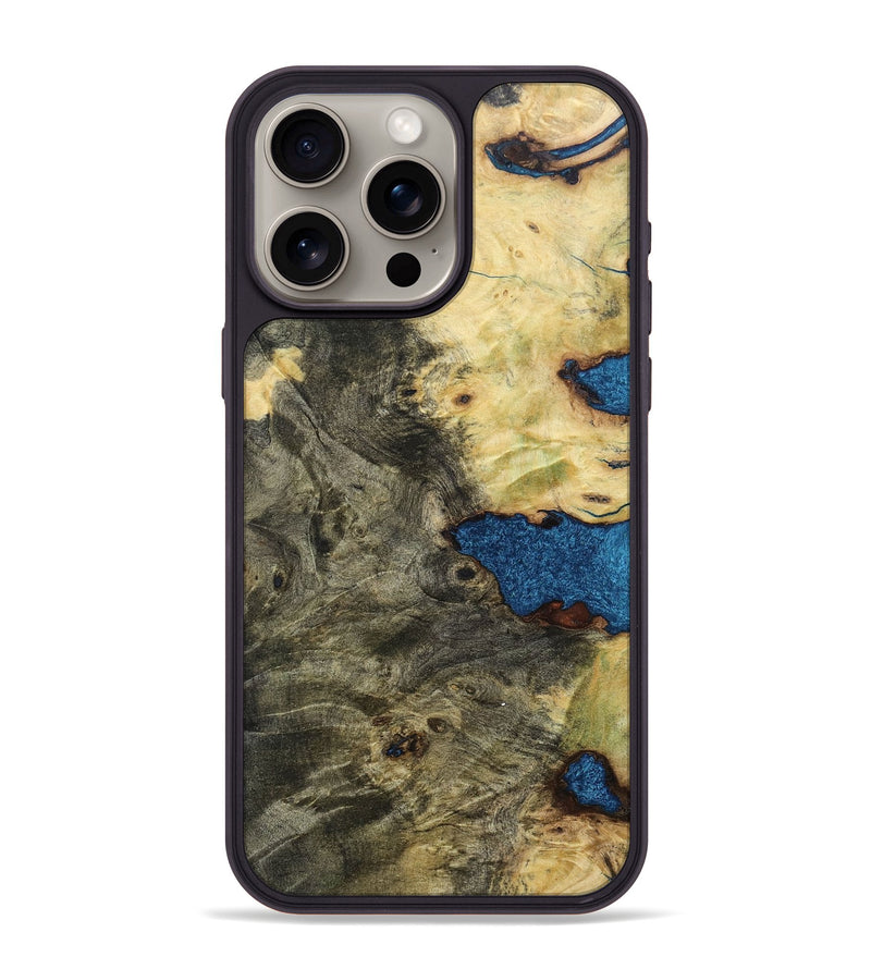 iPhone 15 Pro Max Wood+Resin Phone Case - Malcolm (Wood Burl, 692886)