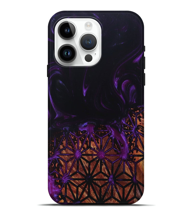 iPhone 15 Pro Max Wood+Resin Live Edge Phone Case - Meredith (Pattern, 692968)