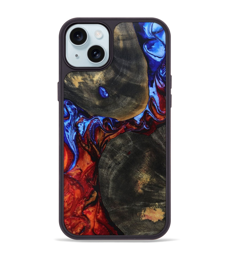 iPhone 15 Plus Wood+Resin Phone Case - Darlene (Fire & Ice, 693047)