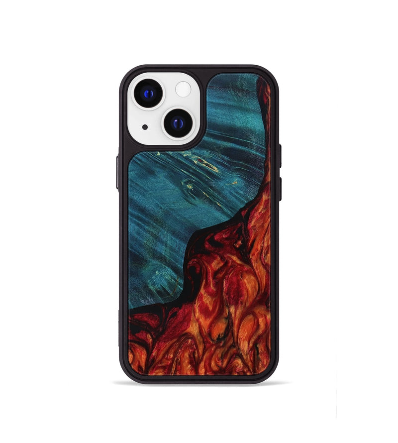 iPhone 13 mini Wood+Resin Phone Case - Ted (Fire & Ice, 693062)